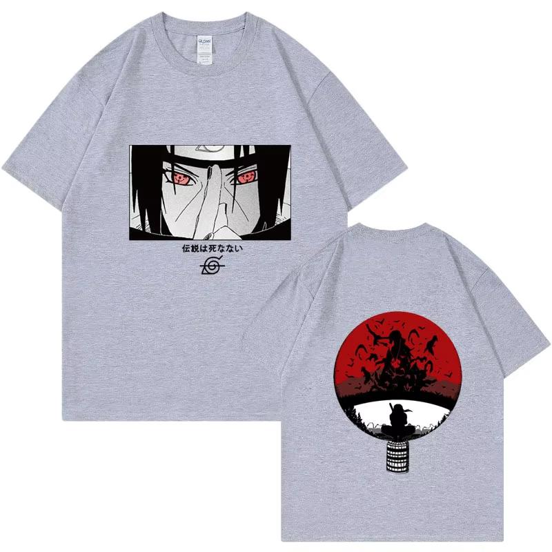2026 Japanese Naruto Printed Tshirt Uchiha Itachi Anime Sports Top Loose Short Sleeve