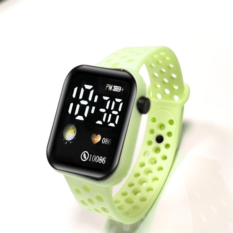 Водонепроницаемые студенческие спортивные часы C1-3 с модным радужным шрифтом