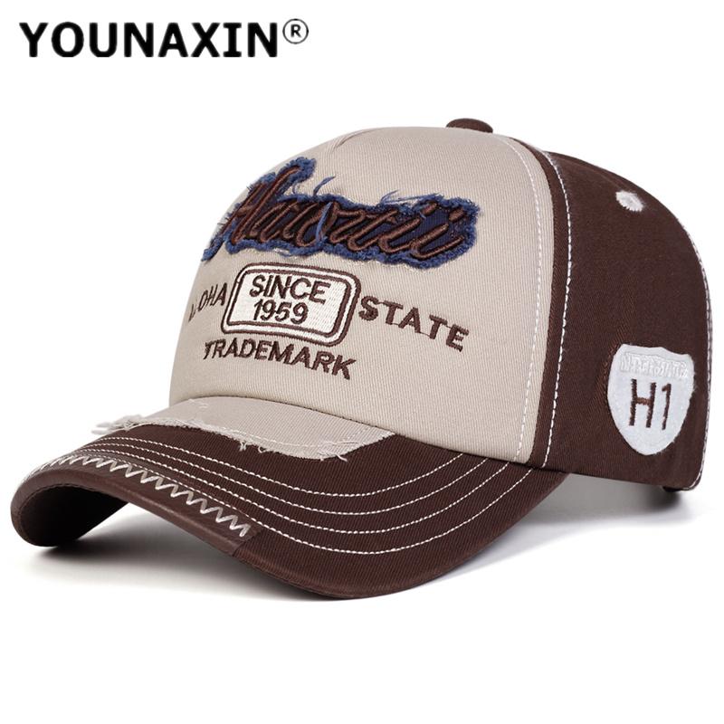 YOUNAXIN Unisex Retro Hawaii Baseball Cap Vintage Embroidered Sun Hat For Men Women Travel