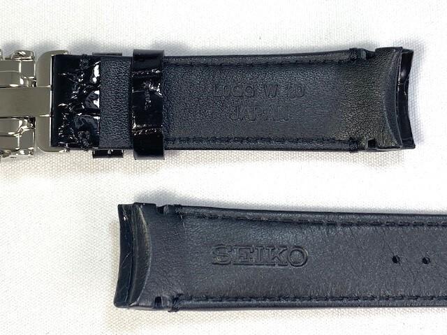 L0GG013J9 SEIKO Brightz 20 мм Кожа Крокодила для Ремешка, Черный, SAGA217/ 8B92-0AP0