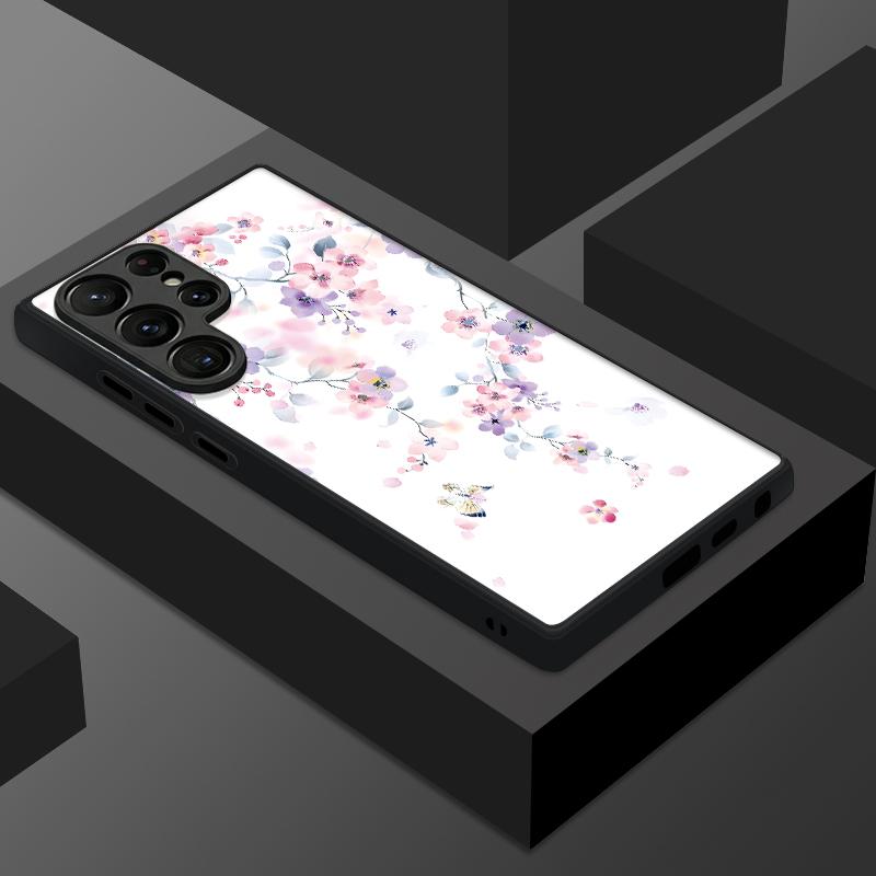 Магнитный чехол для телефона с цветочным узором для Samsung Galaxy S26 S23 S24 Ultra S25 FE S22 Plus S25 Edge Для Magsafe Матовый Жесткий ПК Чехол
