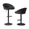STILLO bar stool, gray, Velvet fabric