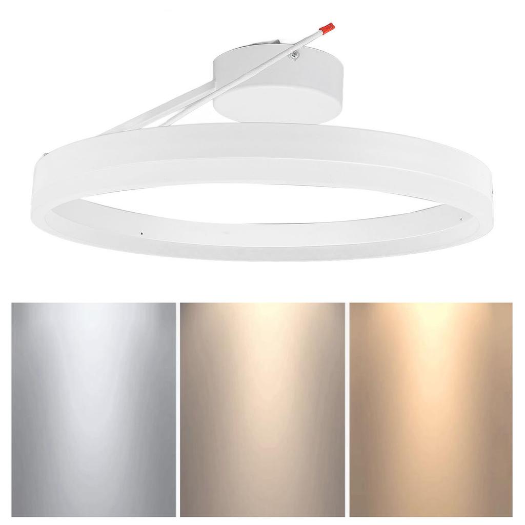 Диммируемый светодиодный потолочный светильник накладного монтажа с пультом дистанционного управления 19,7 дюйма 3000K-6500K Регулируемый цвет света Круглый потолочный светильник для спальни кухни