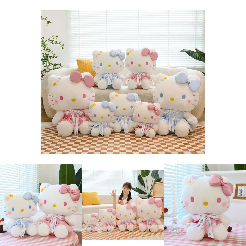 Hello Kitty Flower Plush Figure With Short Plush Fabric For Kid Playroom Decor