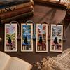 Dialogue with Past Bookmark DIY Stitch Kit for Adults Beginners, Seasonal Cat Handmade Embroidery Kit, Gifts Lovers, Readers Warm Atmosphere