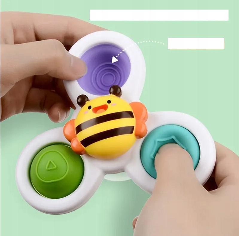 Fidget Spinner Przyssawka Sensoryczna Kąpiel 3 Szt