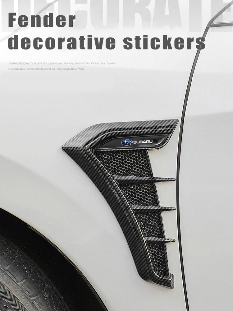 2PCS Car Side Leafboard Sticker Flank Fender Modified For Subaru Forester XV Legacy WRX Tribeca Levorg BRZ Crosstrek Accessories WW111