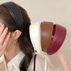 French Style Hair Hoop Hair Bands Retro Leather Wide Headbands Women Hairband Female Wash Face Makeup Headdress Hair Accessories