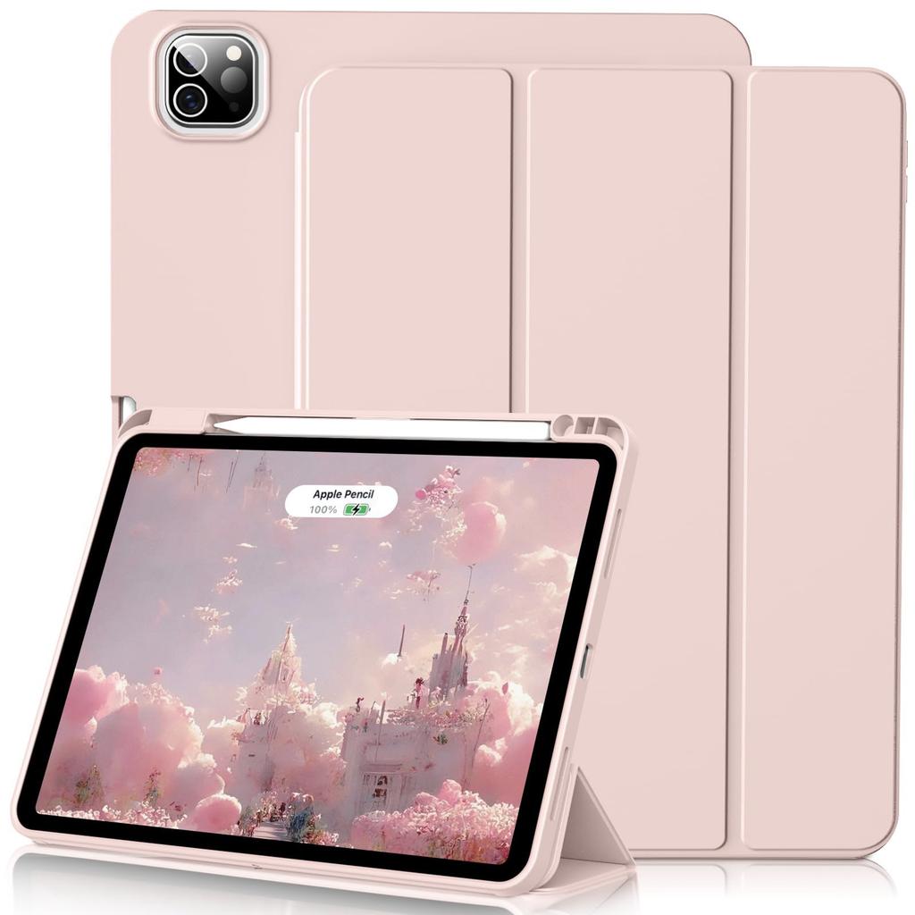 Пенал для iPad Air Pro 10.9 11 12.9 13 A16 10-го 11-го Поколения Air 4 5 6 7 Трехскладная Подставка Обложка-книжка с Держателем для Карандаша
