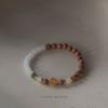 White tea, Hetian jade, white jade, Laoshan sandalwood, green jade natural hand bracelet, new Chinese-style gift, women's jewelry, cultural item