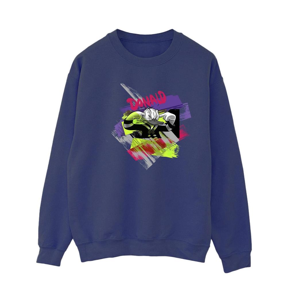Disney Womens/Ladies Donald Duck Ear Plug Bright Sweatshirt