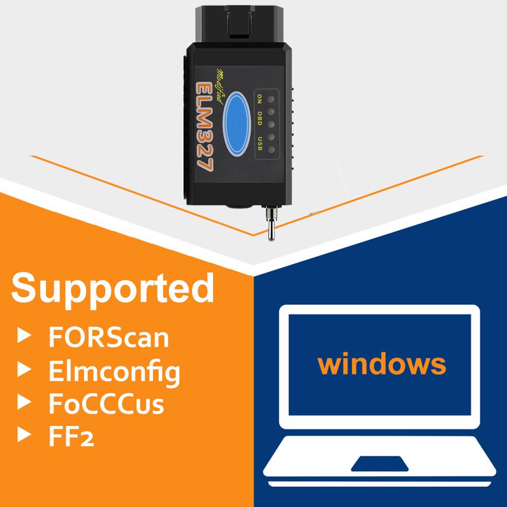 ELM327 V1.5 Переключатель MS/HS-CAN PIC18F25K80 ForScan Для Ford/Mazda Читатель кодов Bluetooth/WIFI Программирование скрытых функций Elmconfig