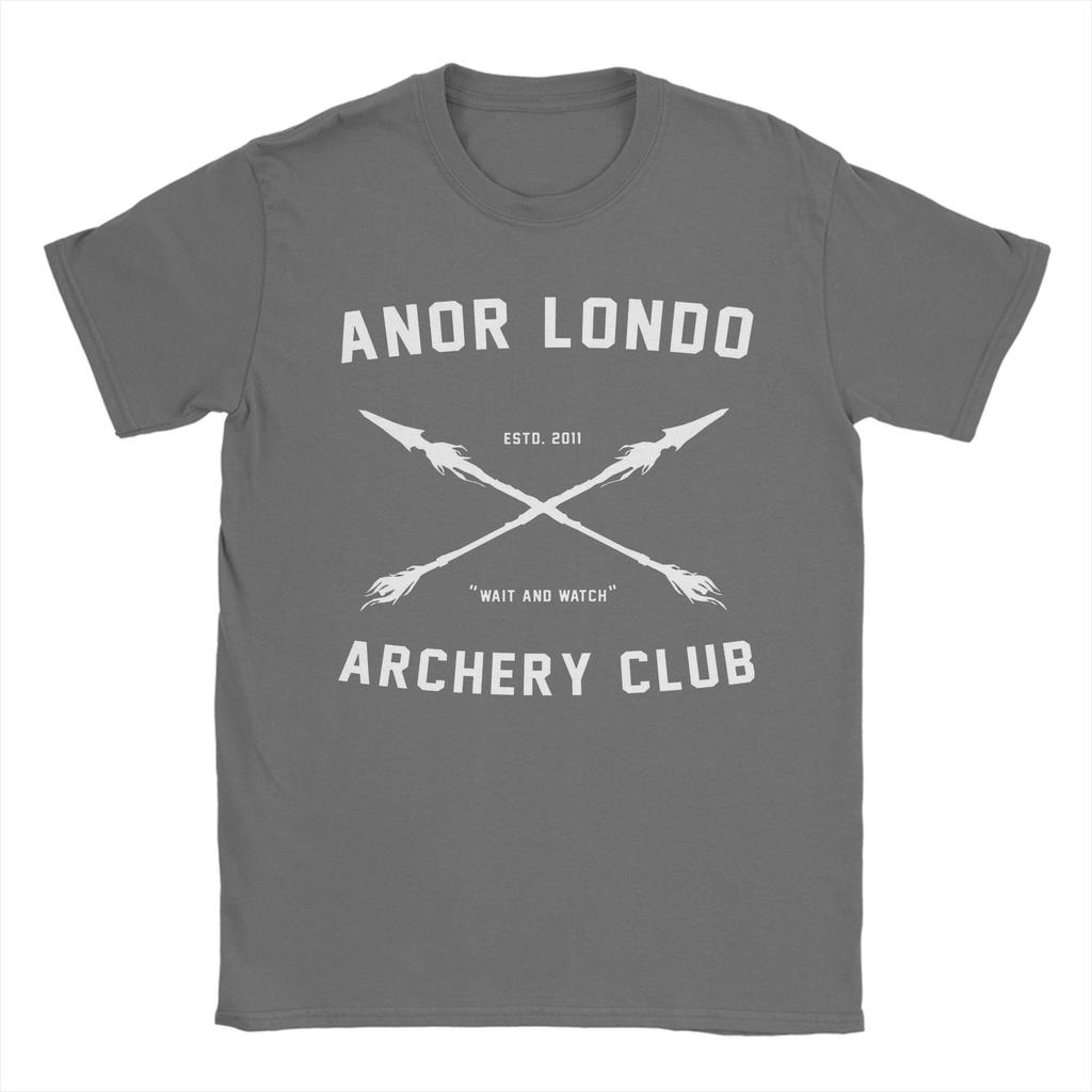 Мужские футболки Bloodborne Повседневная футболка с коротким рукавом Футболки ANOR LONDO ARCHERY CLUB С круглым вырезом Одежда Большого размера