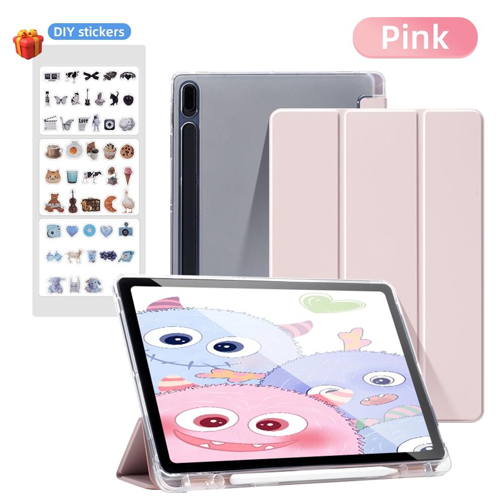 Чехол для Samsung Galaxy Tab A8 10.5 A9 Plus S9 FE Plus S8 Plus S7FE Plus S6 Lite Прозрачный чехол с держателем для карандаша