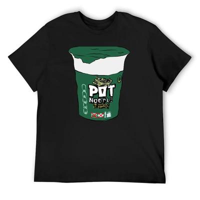Pot Noodle Курица и грибы 90 г - Футболка с графическим поп-арт дизайном черная лето 2025 смешные футболки для мужчин