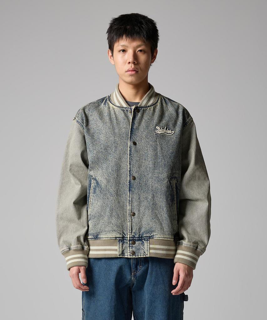 Dickies Джинсовая куртка-бомбер с логотипом-волной Тонированный деним