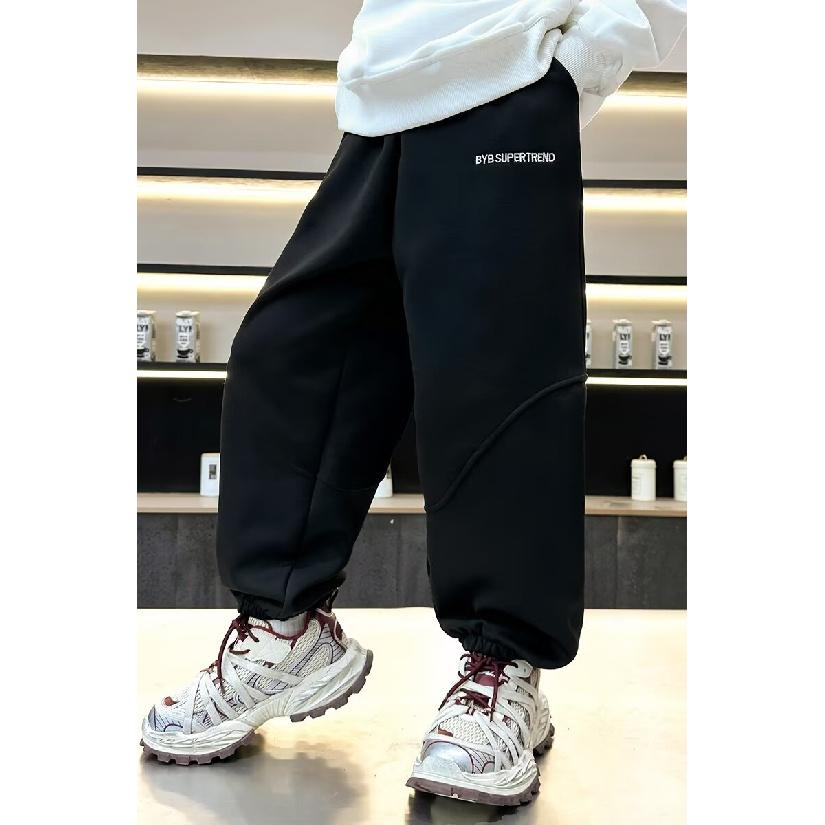 Брюки для мальчиков весна-лето-осень Брюки для детей и подростков Тонкие детские спортивные прямые брюки Модные брюки с тремя полосками Модные