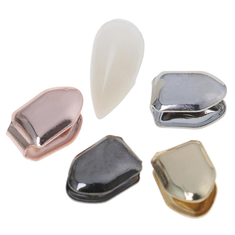 Позолоченная 14-каратная позолоченная гриль для зубов в стиле хип-хоп, ложное отбеливание, маленькая колпачок для одного зуба