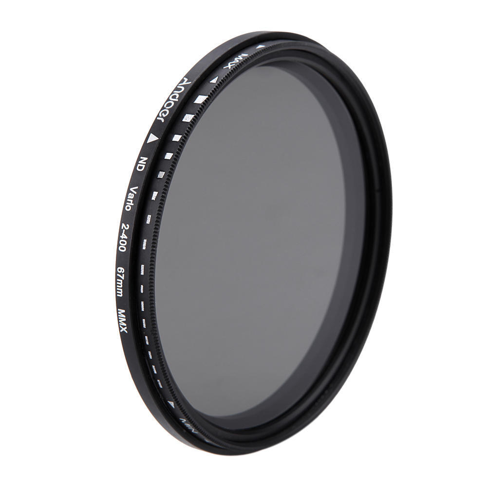 67mm ND Fader Neutral Density Adjustable ND2 To ND400 Variable Filter for Canon Nikon Camera
