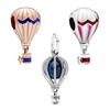 Бусины из стерлингового серебра 925 пробы, голубая роза, золотой, красный, воздушный шар, подвеска, подходят оригинальные модные браслеты, женские модные украшения «сделай сам»