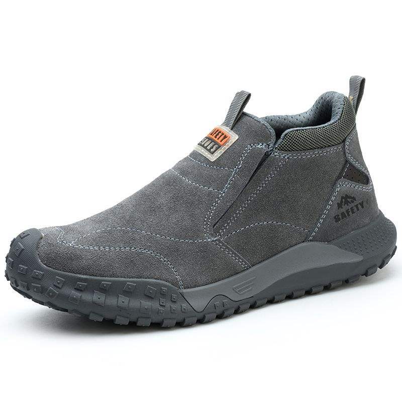 Labor insurance shoes men's steel head anti-smashing and anti-piercing belt steel plate wear-resistant and breathable construction site work four seas