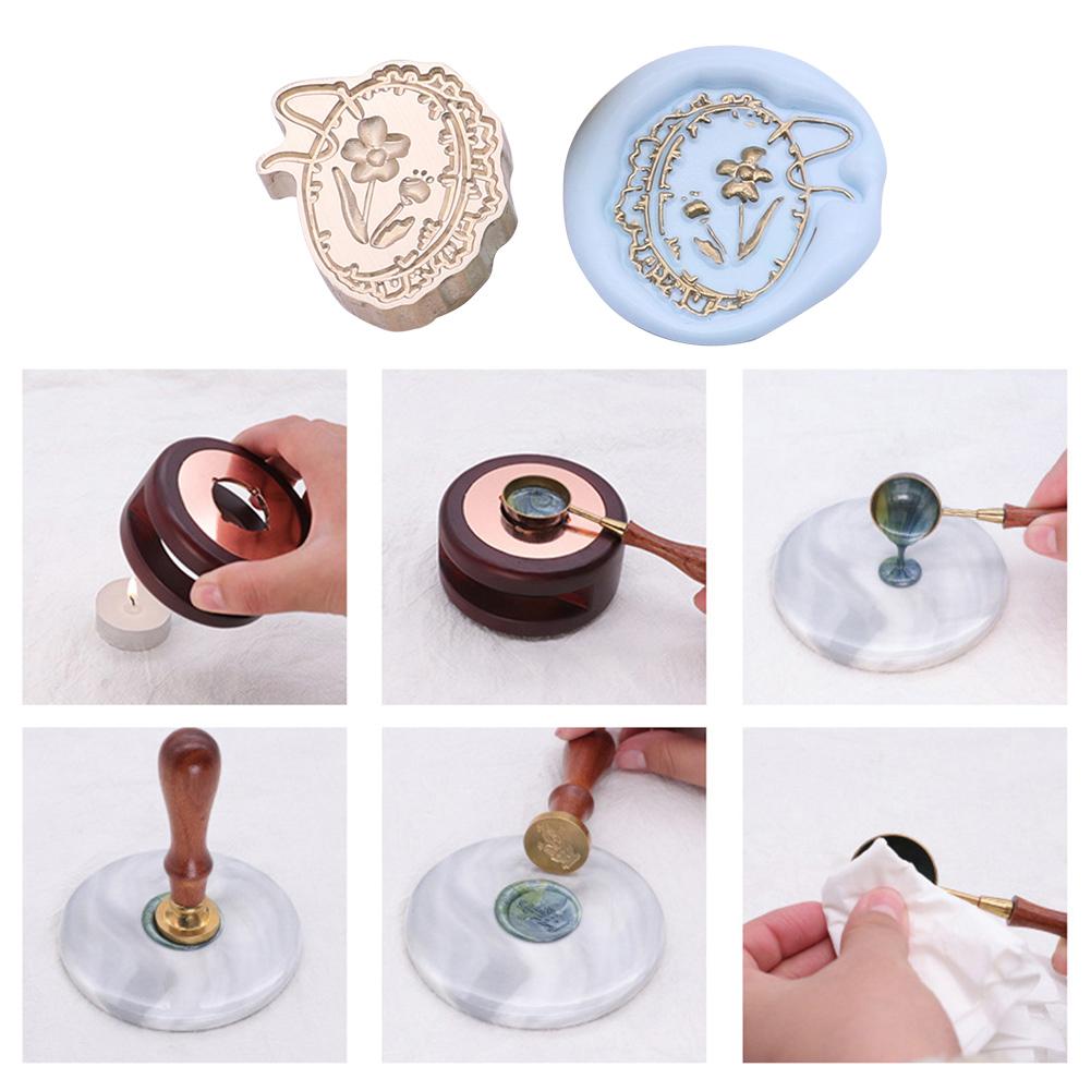 Сургучная печать Медная головка Классическая Ретро Фигурная Эмалевая головка для воска Пригласительный конверт 3D Стереоскопический рельеф для свадебной открытки