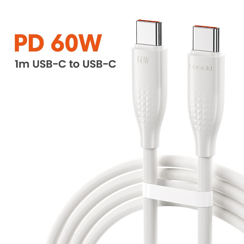 Toocki 100 Вт/60 Вт Быстрая зарядка PD USB C на USB C Кабель 1 м 1/2/3/5 шт. Цветной TPE Type-C Кабель для iPhone Xiaomi Huawei Samsung