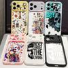 Чехол с узором из черепов и букв для iPhone 17 Pro Max Для iPhone 16 15 14 13 Pro Max Роскошный Гибридный ТПУ+ПК Прозрачная Задняя Жесткая Крышка