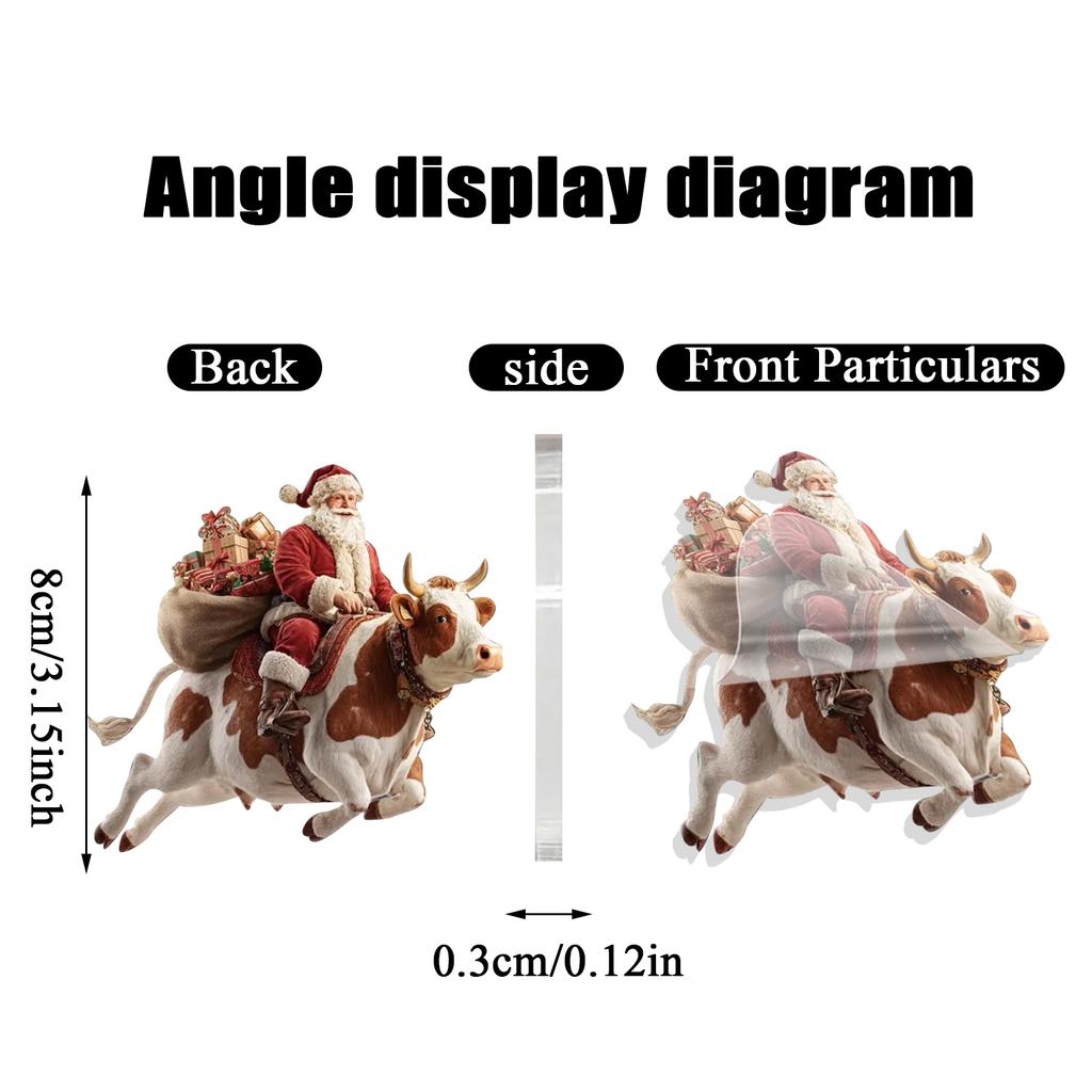 2D Рождественские украшения, Акриловая плоская елка, Домашний декор, Подвеска на елку