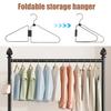 1/5Pcs Folding Clothes Hangers Rustproof Strong Load-bearing Wide Application Collapsible Hanger Travel Storage Racks