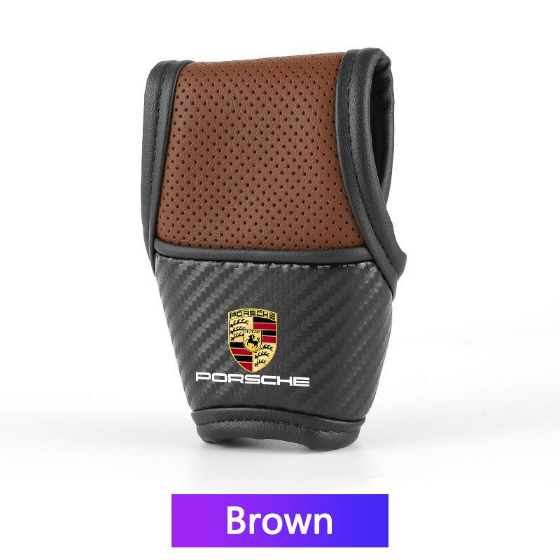 Высококачественные чехлы на ручку переключения передач для салона автомобиля, нескользящие чехлы на рычаг переключения передач для Porsche 911 Cayenne Cayman Panamera Macan Taycan Boxster