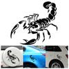 3D наклейки для автомобиля Скорпион, автостайлинг, виниловая наклейка, значок, самоклеящаяся украшение на капот, черный/белый, 20x12 см, легко