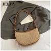 IELGY Hand-Woven One-Shoulder Messenger Dumpling Bag