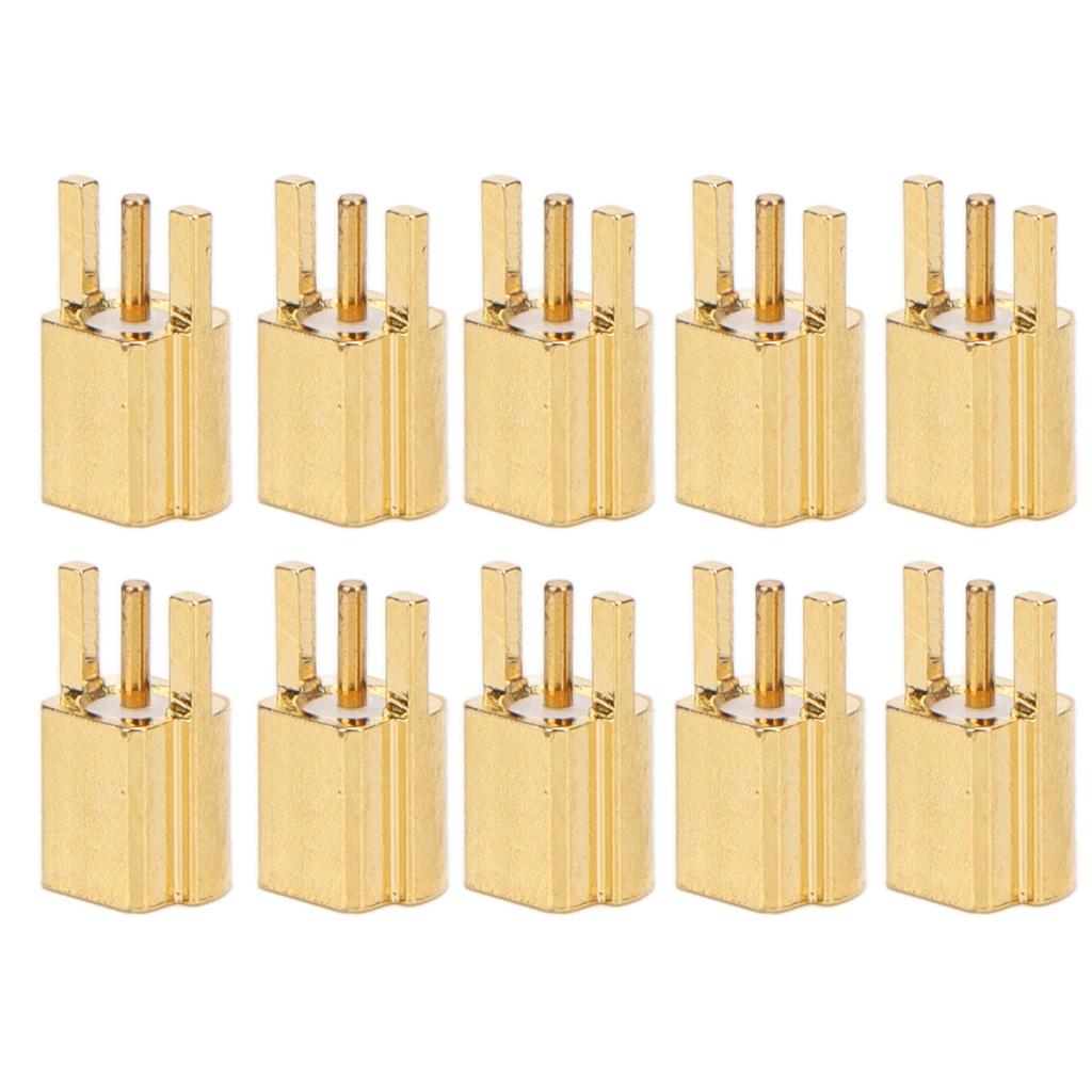 10PCS MMCX Socket 3 Pin Connection Female Jacks Coaxial RF Connector Set OFC Material 50ohms