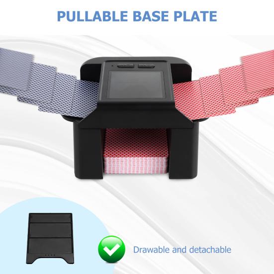 Yousheng Автоматический тасовщик карт 2000 мАч Type-C перезаряжаемый тихий электрический покерный карточный дилерский аппарат инструмент для раздачи карт оборудование для казино