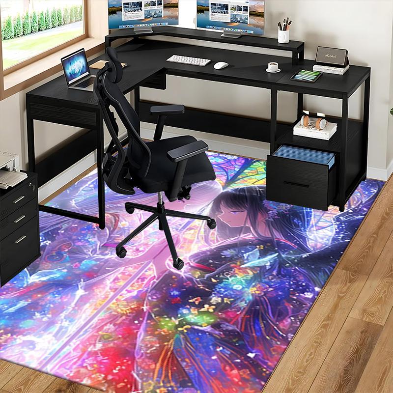 1pc Anime Cartoon Design Chair Mat - Festival Gift for Office Chairs, Suitable for All Seasons and Perfect for Home Decor, Living Room, Bedroom, Game