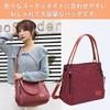 Canvas Tote Shoulder Solid Crossbody for A4 Size [Takusan Shopping] Bag, Round, Canvas, Bag, Small, Lightweight, Work, Casual, Large, (Red)