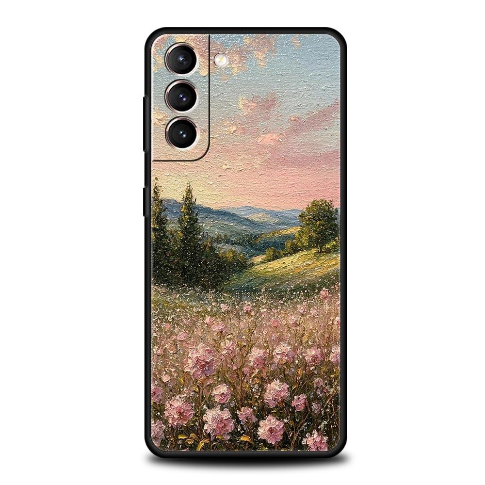 Claude Monet Garden Paint Art Soft Phone Case For Samsung Galaxy S25 Edge S24 Plus S23 FE S22 S21 S20 Ultra 5G S10 Protect Cover