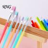 Craft Painting Tools 6PCS Paint Brush, with Candy Colored Design, Flexible Nylon Detailing Brushes Bristles for Watercolor Acrylic Oil