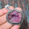 Кулон из стерлингового серебра 925 пробы с аметистом ручной работы для нее