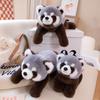 Cute Gray Sitting Position Raccoon Doll Plush Toys Children Sleeping Pillow Rag Doll Girl Gift