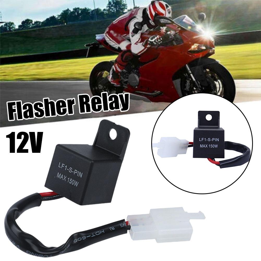 New 12V 2-Pin Motorcycle Electronic LED Flasher Relay LED Signal LED Blinker Light Indicator Turn Relay Flasher Turn Bulbs P3Z7