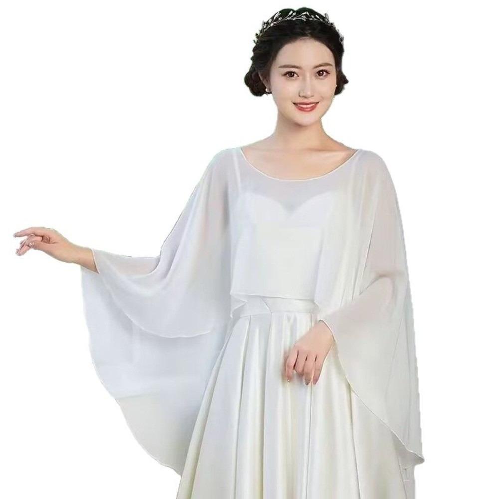 All Match Thin Wide Chiffon Shawl Sunscreen Wedding Scarves Shawl Women Pullover Wraps  for Women