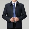 Autumn New Men's Wool Jacket Middle-aged Dad Wear Business Casual Wool Top Gentleman Lapel Men's Jacket