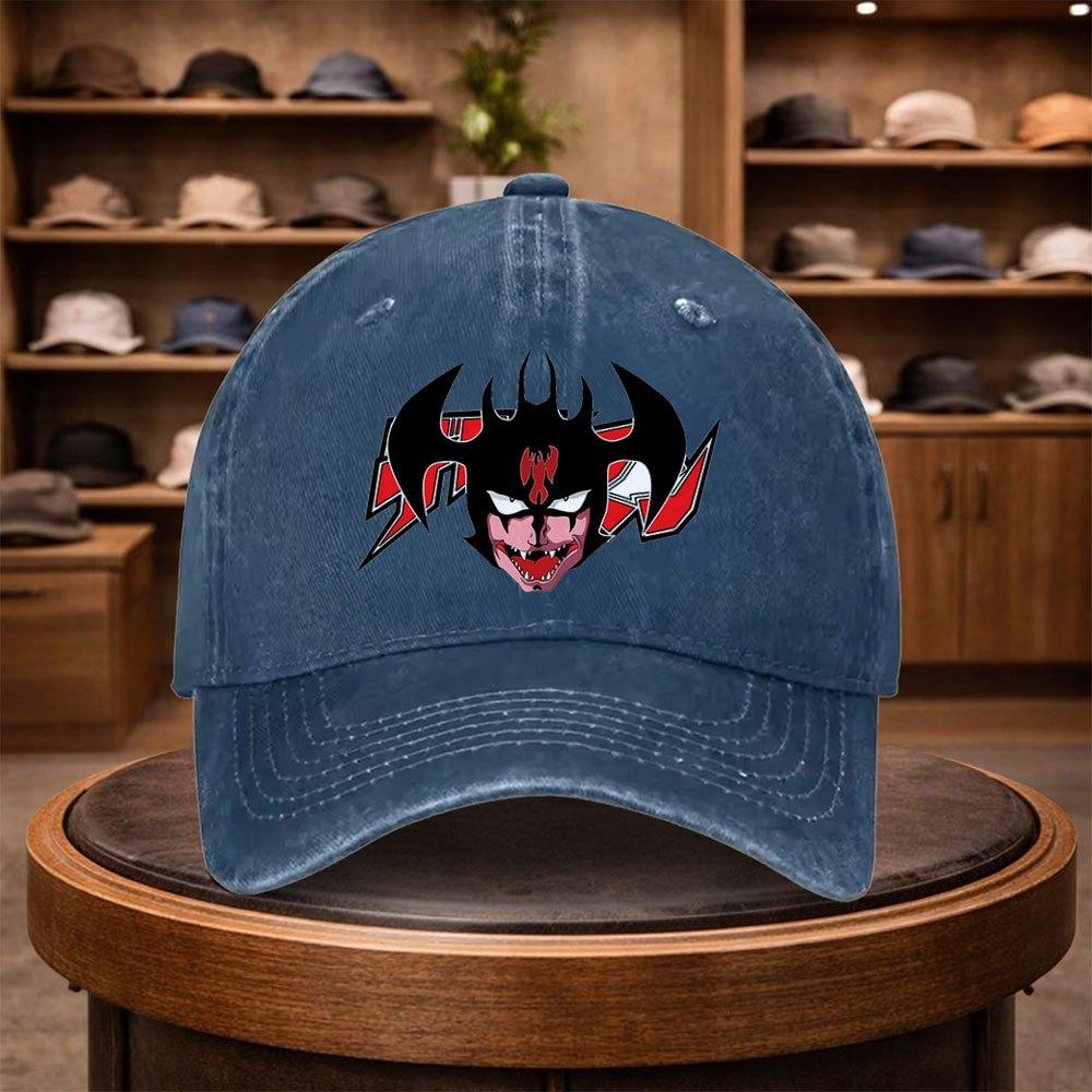 Унисекс Бейсболка с Головой Демона Монстра Стильная И Регулируемая для Использования на Открытом Воздухе В Городском Стиле Эта Легкая И