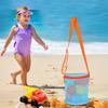Beach Mesh Bag Toys Clothes Storage Organizer with Shoulder Strap Zipper