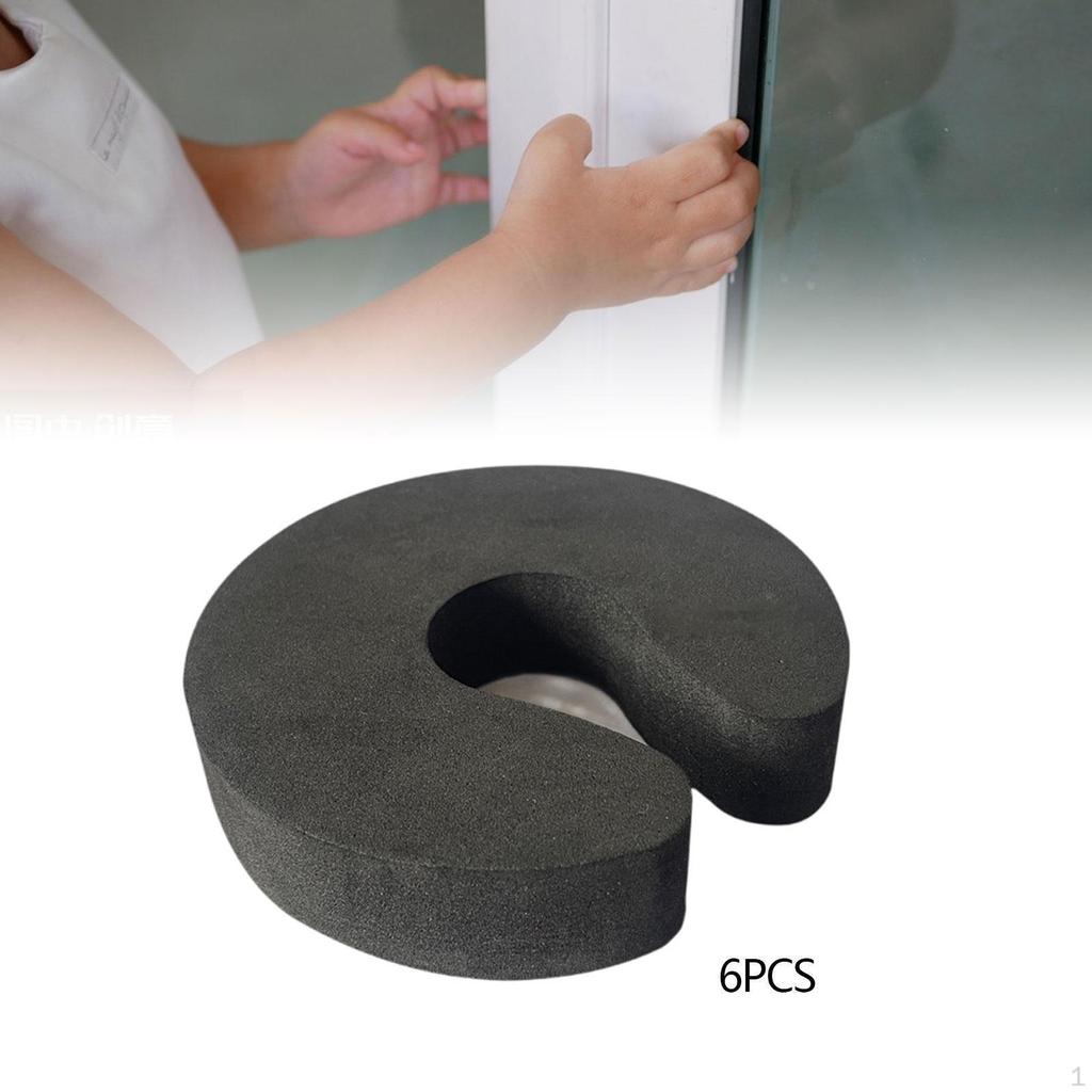 6 шт. Стопор для двери Держит открытой Легкий Компактный Легко устанавливается Многофункциональная защита от защемления пальцев