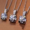 Sunflower Lab Moissanite Diamond Pendant Real 925 Sterling Silver Charm Party Wedding Pendants Necklace for Women Bridal Jewelry