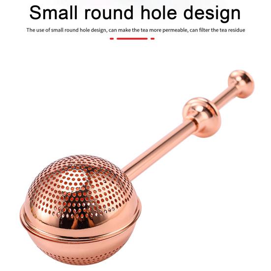 Шарик для заварки чая из нержавеющей стали, длинная ручка, мелкая сетка, сетчатый фильтр для чая, шар, пищевой металлический вкладыш, более крутые кухонные гаджеты