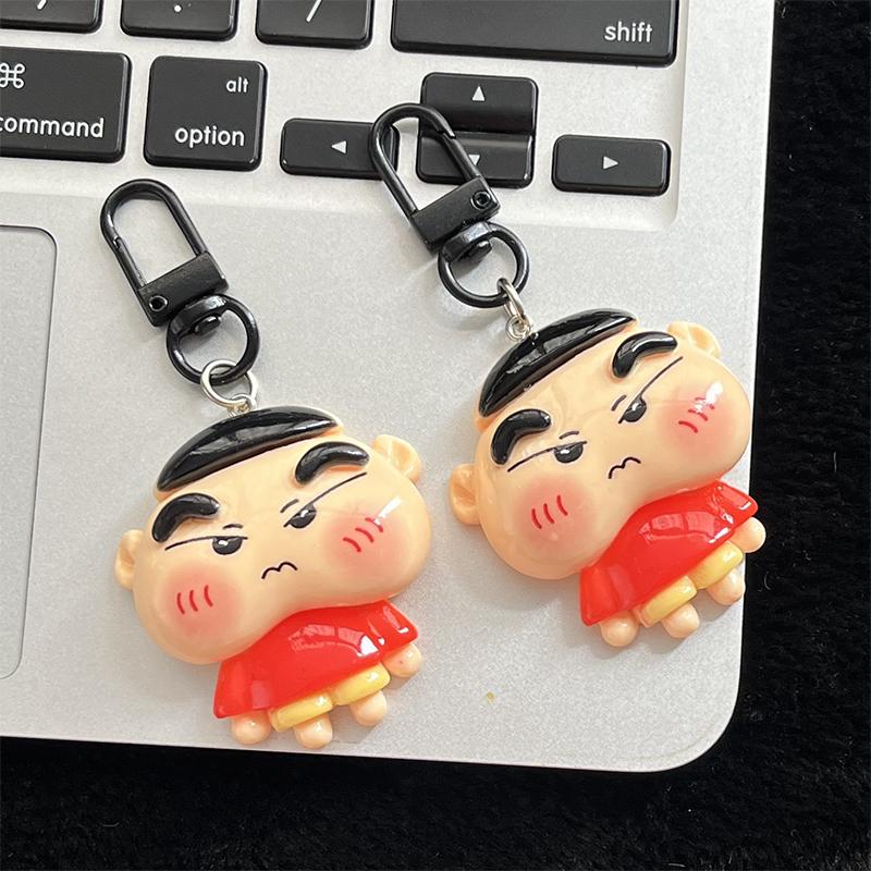 Милая кукла Crayon Shin-Chan, брелок из смолы для девочек, подвеска на рюкзак, брелок, аксессуары, креативные подарки для пар